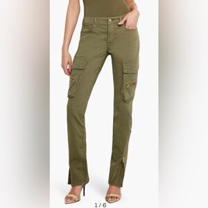 Good American Olive Cargo Skinny Pants NWT Size 12